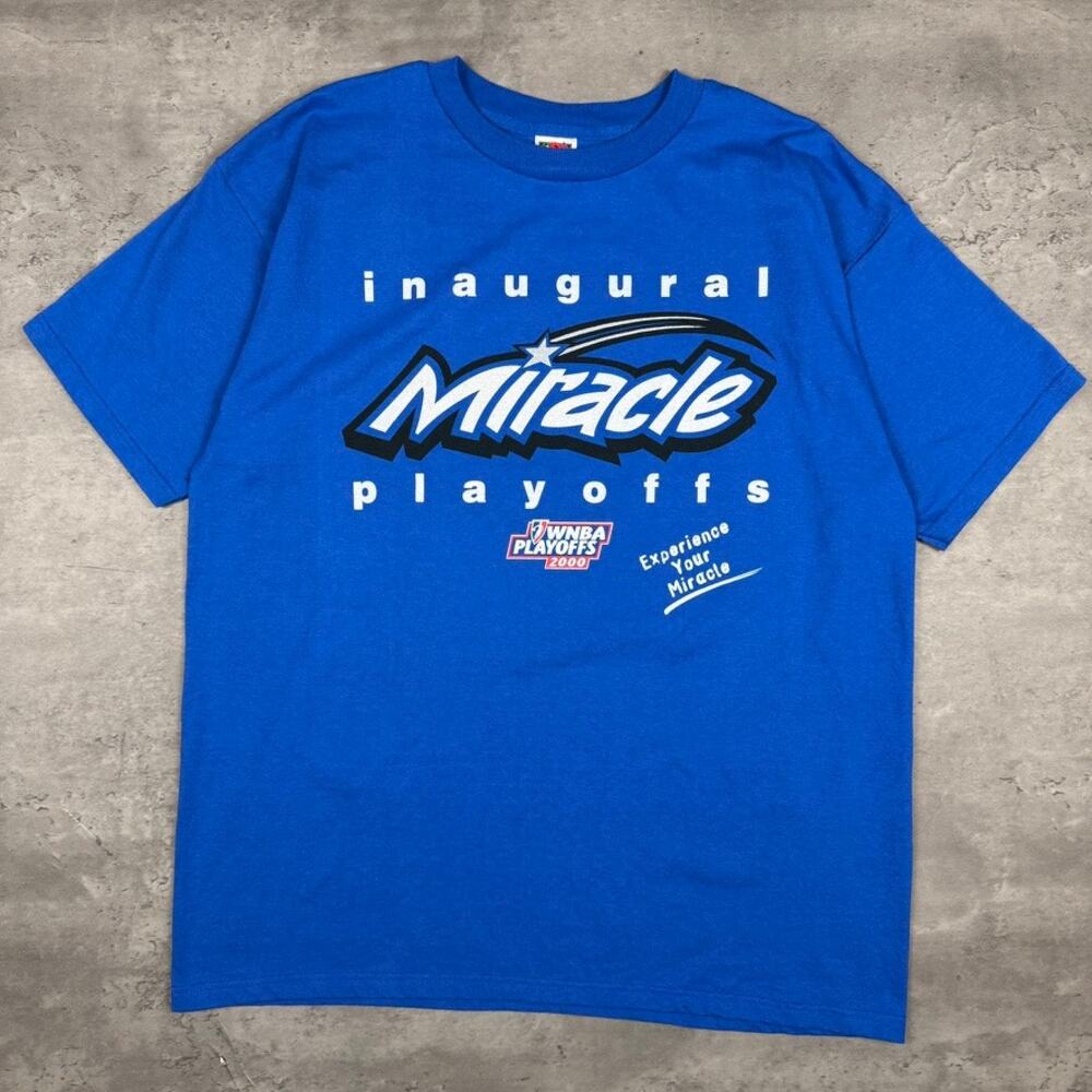 Vintage WNBA Orlando Miracle Inaugural Playoffs T Shirt 2000